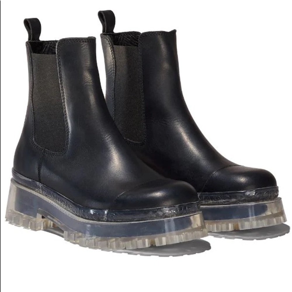 Marc Jacobs The Stomper Chelsea Boots clear sole